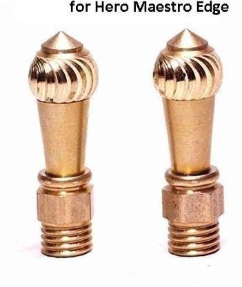 Golden Fox Brass Rear View Mirror Nut Cap (Set of 2) for Hero Maestro Edge Handle Bar