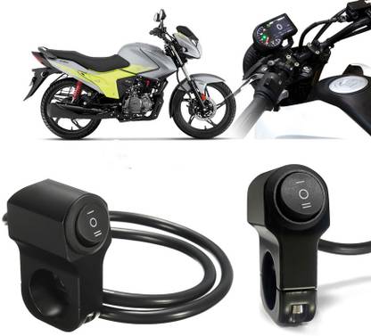 AUTO PEARL Aluminum Alloy Motorcycle Handlebar Headlight Switch 12V for Glamour Blaze Clip-on Handle Bar
