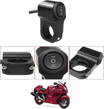 MATIES Single Handlebar Switch Aluminum CNC Waterproof Power Off For Suzuki-Hayabusa Handle Bar Donut For Universal For Bike Universal For Bike