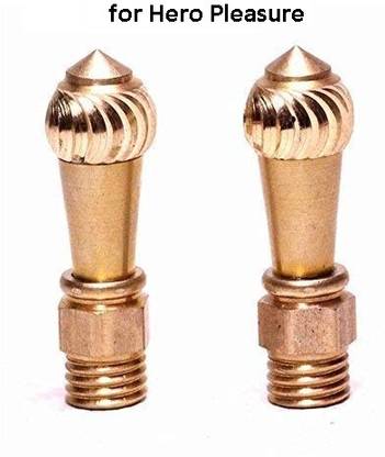 Golden Fox Brass Rear View Mirror Nut Cap (Set of 2) for Hero Pleasure Handle Bar