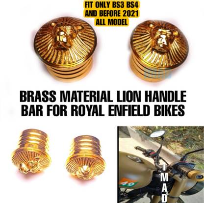 imad BRASS MATERIAL LION HANDLE BAR FOR ROYAL ENFIELD Handle Bar