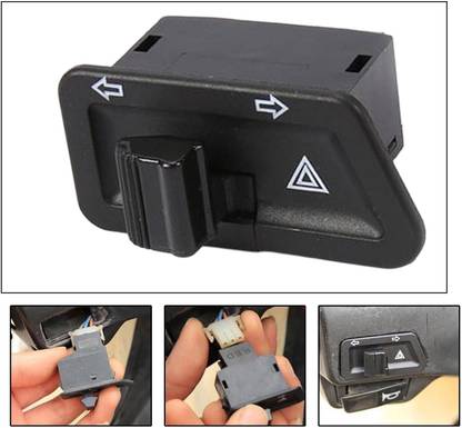 meenu arts Hazard Indicator Switch Handle Bar Grip For Universal For Bike Universal For Bike