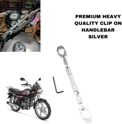 SHOWRIDE Universal Bike Handlebar Steering Wheel Strength Handle Bar for (Silver) Clip-on Handle Bar