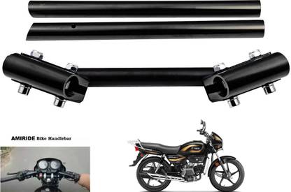 AMIRIDE Bike Racer Bike Handlebar compatible With All Hero /Honda Splendor Black Handle Bar