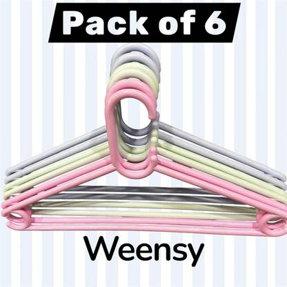WEENSY Classic Multicolor Plastic Hangers Pack of 6 Plastic Shirt Pack of 6 Hangers For  Shirt
