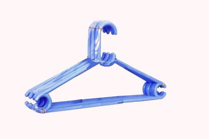 Mayedass Plastic Hanger Blue Set of 12 Pieces Plastic Shirt Pack of 12 Hangers For  Shirt