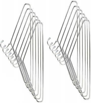 TrickON Clother hanger Steel Dress Pack of 12 Hangers For  Dress