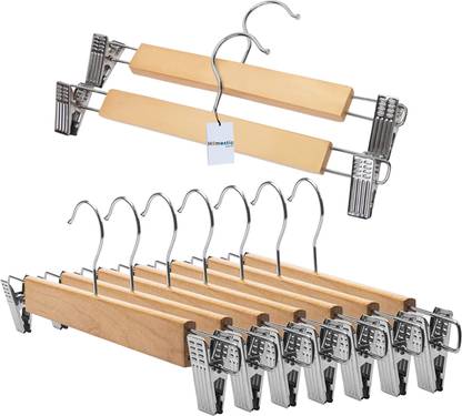 HOMESTIC by Kuber Industries Wooden Dress Pack of 9 Hangers For Dress Wooden Dress Pack of 9 Hangers For  Dress
