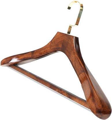 LEOPAX Luxury Wooden Suit Hangers with 360° Swivel Hook Glossy Finish Extra-Wide Hanger Wooden Coat Hanger For  Coat