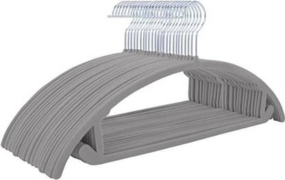 Skybuy Velvet Hangers Non-Slip Suit ,Thin Space Saving 360 Degree Swivel Hook Clothes Plastic Shirt Pack of 24 Hangers For  Shirt