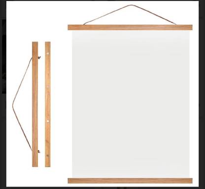 SCRATCHABLE WOOD Magnetic Poster Hanger | Poster Holder | Poster List ( PACK OF 5 ) Wooden Belt Pack of 5 Hangers For  Belt