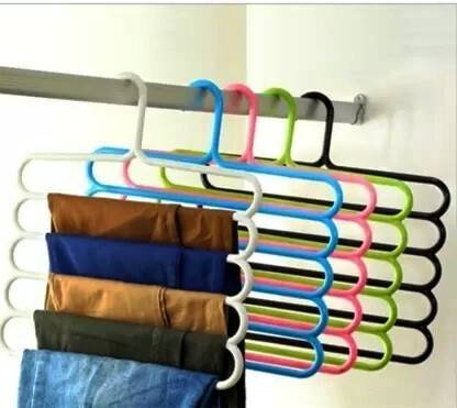 SANJU SANJU 5 Layer Multipurpose Multi-Layer Hangers for Plastic Dress Pack of 5 Hangers For  Dress