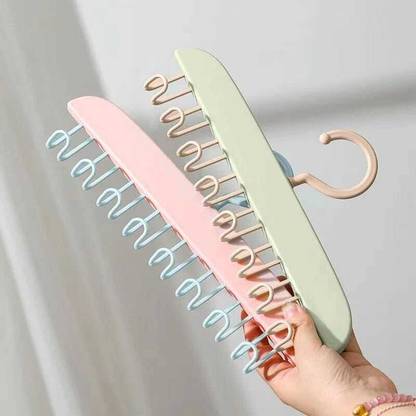 Ji And Ja 360° Swivel 8 in 1 Space Saving Hook Hangers Closet Organizer Plastic Dress Hanger For  Dress