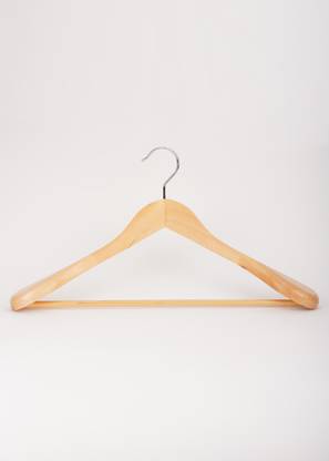 Ganpati Hangers Solid Wood Italian Design Coat Hanger Wooden Coat Pack of 2 Hangers For  Coat