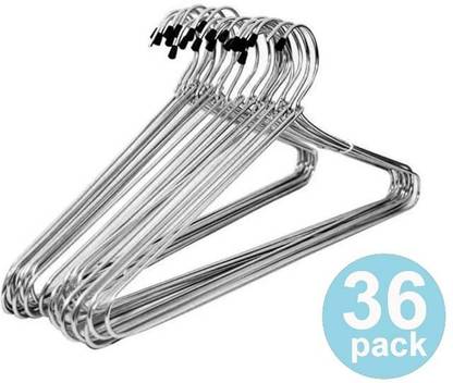 KUSHHANGER Ultra Thin Metal Space Saving Clothing Hanger Steel Shirt Pack of 36 Hangers For  Shirt