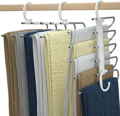 PAVITYAKSH 5 IN 1 CLOTH HANGER 2 STEP Plastic Saree Hanger For  Saree
