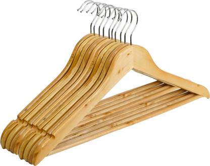 SuperGeneriX Solid Wooden Hangers for Clothes Wooden Coat Pack of 10 Hangers For Coat