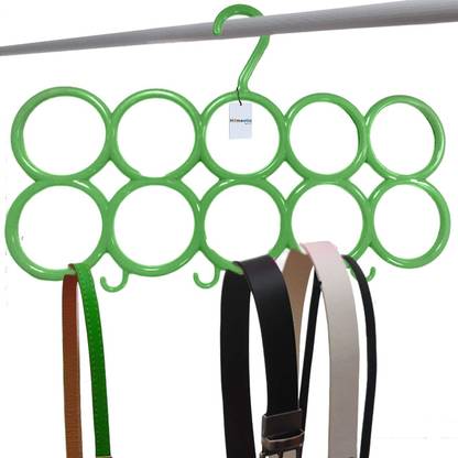 HOMESTIC by Kuber Industries 10-Circle Plastic Ring Hanger for Scarf, Shawl, Tie, Belt (MultiColor) Plastic Dress Hanger For  Dress