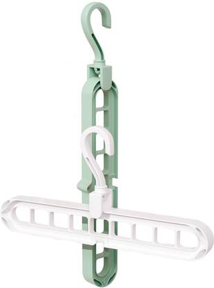 mapperz Space Saving Hangers/Cascading Hanger with 9 Slots-Closet Organiser for Wardrobe Plastic Shirt Pack of 2 Hangers For  Shirt
