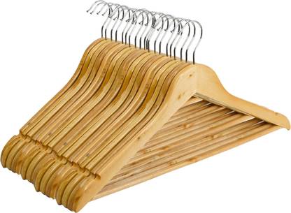 SuperGeneriX Solid Wooden Hangers for Clothes Wooden Coat Pack of 20 Hangers For  Coat