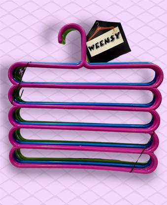 WEENSY 5 Layer Hangers for clothes Plastic Dress Pack of 5 Hangers For  Dress