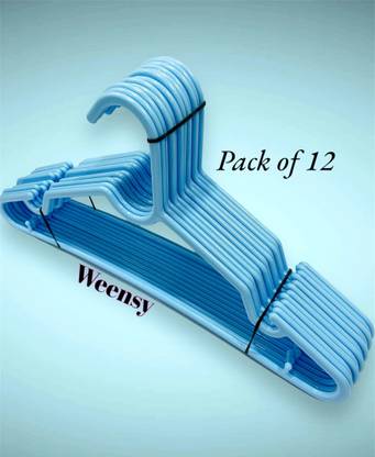 WEENSY Flexible Plastic Hangers Blue Pack of 12 Plastic Dress Pack of 12 Hangers For  Dress