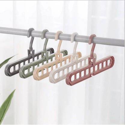 hengar foiding clothes magic 9 hole hanger(pack of 6) Plastic Shirt Pack of 6 Hangers For  Shirt