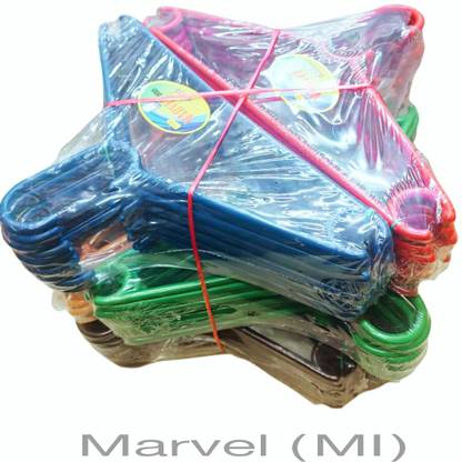 Marvel (MI) Marvel 888 Hanger Plastic Shirt Pack of 12 Hangers For  Shirt