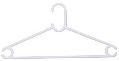Mayedass Plastic Pant Hanger/Clothes Hanger/Shirt Hanger/Saree Hanger(White)Set of 36 Pcs Plastic Coat Pack of 36 Hangers For  Coat