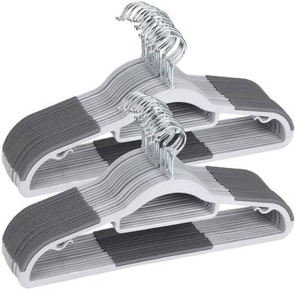 Zeinwap Durable Clothes Hangers with New Non-Slip Pads Plastic Shirt Pack of 10 Hangers For  Shirt