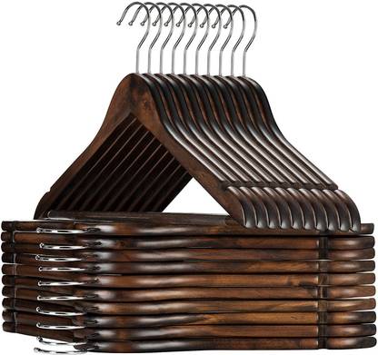 MT BROTHERS Wooden Coat Pack of 32 Hangers For  Coat
