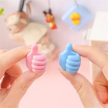 NKL Silicon Thumb Multi Functional Hand Shape Wall Clip Hanger Keys Cable Holder Hook 8
