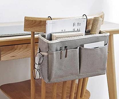 Aravt Bed Side Multipurpose Cloth Shelf Bedroom Accessories Hanging Bedside Caddy Hanging Storage Bag