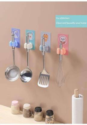Nilay Multicolor Plastic Broom Holder