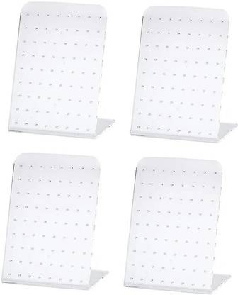 FANASSYY 4 Pack 72 Holes Earrings Ear Studs Jewellery Show Display Rack Stand Showcase Jewellery Organizer