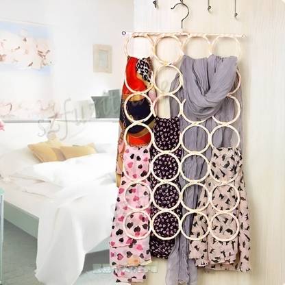 Green Villa Space Saving Hole Scarf and Dupatta Hanger Closet Organizer for Scarves Shawls Scarf Organizer