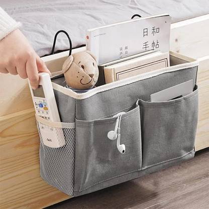 Lufarp Bedside Hanging Storage Basket Cloth Dorm Bed Hanging Basket Bedside Organizer, Accessories Organizer