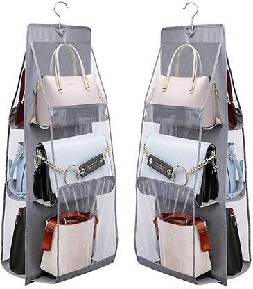 Everbuy Large Clear Purse Handbag Hanging Storage Bag Organizer Closet Tidy Handbag Organizer