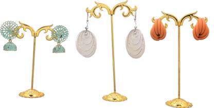 Triock Metal Earring Display Stand Combo 3 Pcs Jewellery Organizer