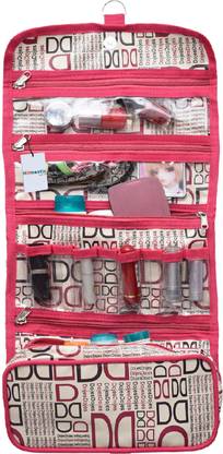 HOMESTIC Rexine Hanging Organizer|D Print Cosmetic Bag for Men & Women|Pack of 2|Multi Regular Organizer