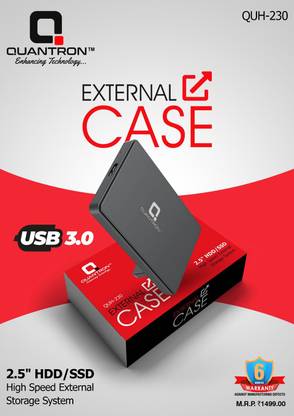 Quantron QUH -230 USB 3.0 EXTERNAL CASE 2.5" HDD/SSD. Hard Disk Skin