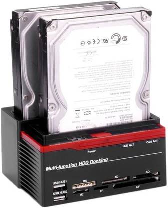 microware 2.5 /3.5 SATA & IDE HDD Enclosure Docking Dock Station USB2.0 Hub Card Reader 3.5 inch Docking Station