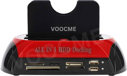 VOOCME Hard Drive Docking Station, All in 1 USB 2.0 to SATA IDE Dual Slots HDD Reader 2.5 inch Hard Drive Docking Station, All in 1 USB 2.0 to SATA IDE Dual Slots