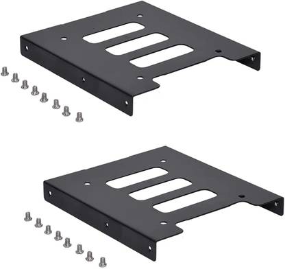 Paruht (2 PCS) 2.5" to 3.5" Bay SSD/HDD Hard Disk Metal Mounting Tray 2.5 inch Internal Hard Drive 2.5" and 3.5" Bay - Pack of 2