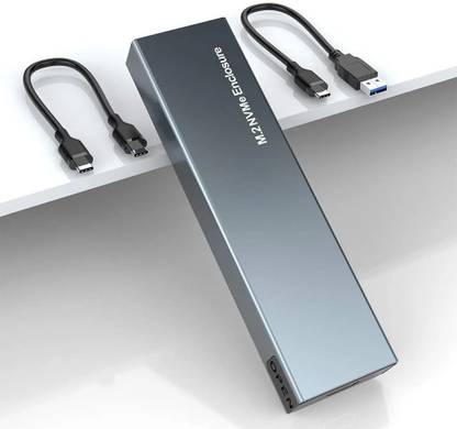 microware USB C 3.1 M.2 NVME SSD Enclosure Gen 2 10Gbps or Thunderbolt 3 External Case. 4 inch SSD Enclosure External