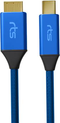 jihaan USB C Type C to Micro B Cable Portable External Hard disk drive 3 inch USB Type C to Micro-B USB 3.0 Cable