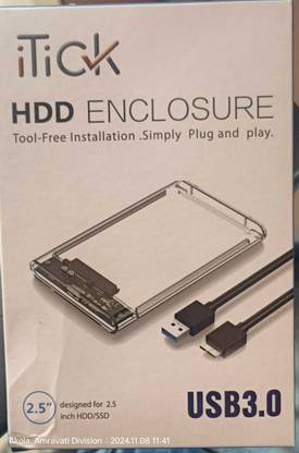 itick Transparent 2.5 Inch Serial Port Sata Ssd Hard Drive Case 2.5 inch Shock Resistant Serial Port Sata Ssd Hard Drive Case