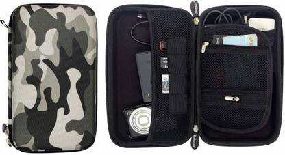 GIANT IMPEX Hard Travel Tech Organizer Case Bag for Electronics Accessories Charger Cord 4.5 inch Shock Resistant Water Proof Hard Travel Tech Organize