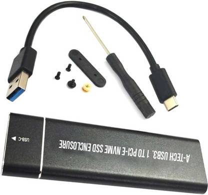 Anciary M.2 NVMe USB 3.1 Gen2 to Type C Cable 10Gbps M-Key PCIe SSD, Supports Max 2TB 2.5 inch SSD Enclosure