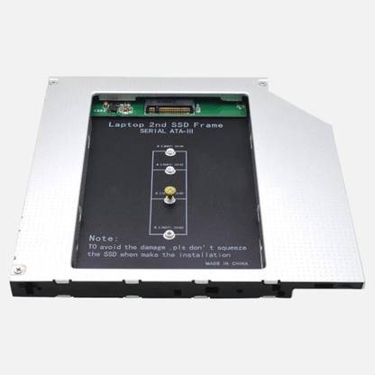 ITFY TECH 2nd M.2 NGFF SSD Optical Bay Caddy Frame to Swap 9.5mm 3 inch Shock Resistant HDMI A